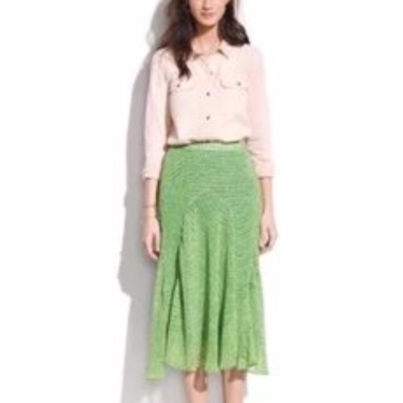 Madewell Dresses & Skirts - Madewell BROADWAY & BROOME green midi skirt